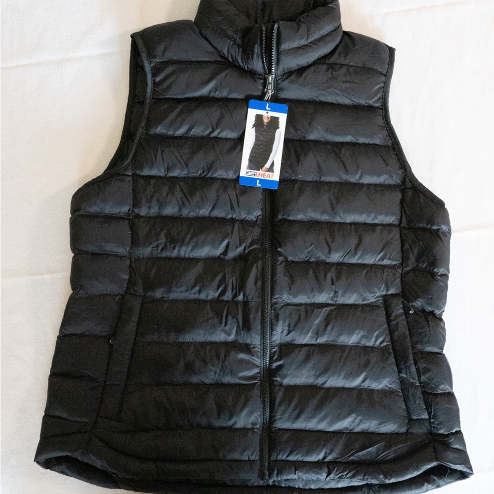 Sleek Black Quilted Vest for Women